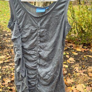 Simply Vera Vera Wang Gray Ruffle Sleeveless Top